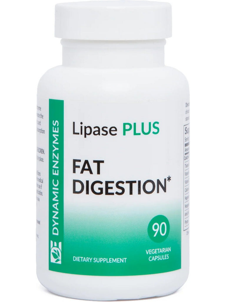 Dynamic Enzymes, Lipase Plus (Fat Digestion), 90 Vegetarian Capsules