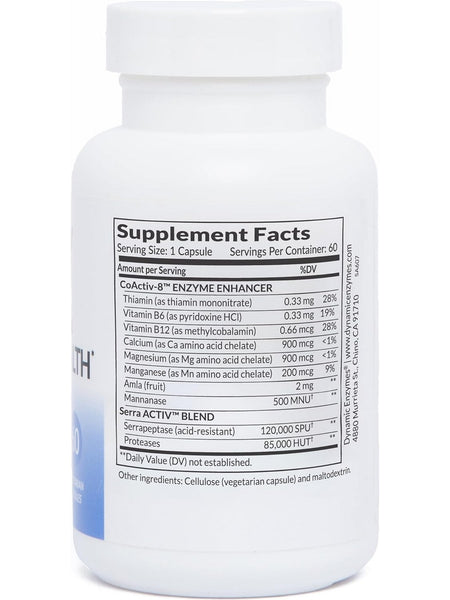 Dynamic Enzymes, Serra Activ (Immune and Sinus Health), 60 Vegetarian Capsules