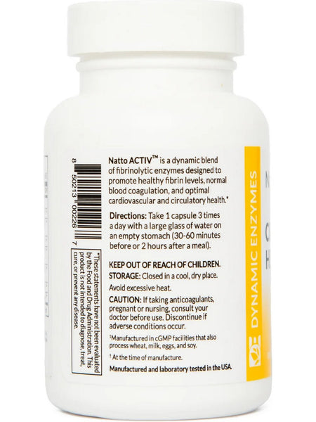 Dynamic Enzymes, Natto Activ (Circulatory Health), 45 Vegetarian Capsules