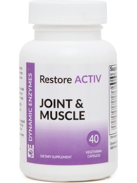 Dynamic Enzymes, Restore Activ (Joint and Muscle), 40 Vegetarian Capsules