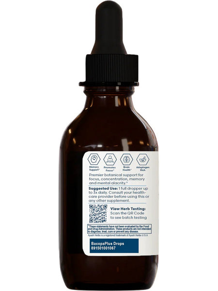 Ayush Herbs, Bacopa Plus Drops, 2 fl oz, 60 ml