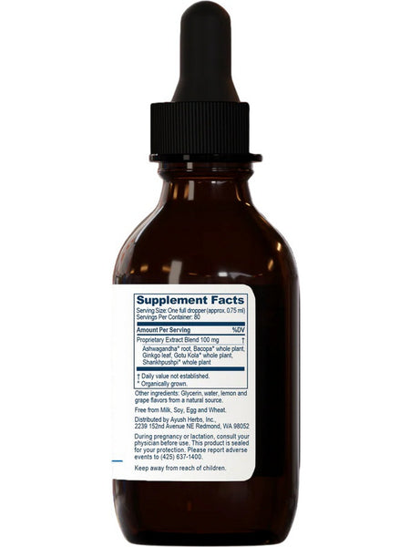 Ayush Herbs, Bacopa Plus Drops, 2 fl oz, 60 ml
