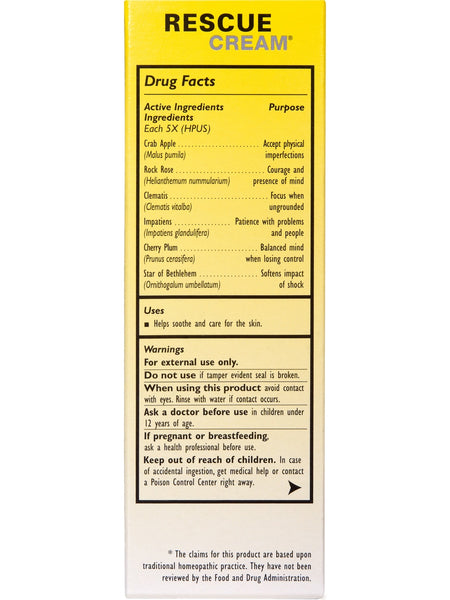 Bach Original Flower Essences, Rescue Remedy Cream, 1 oz, 30 gm