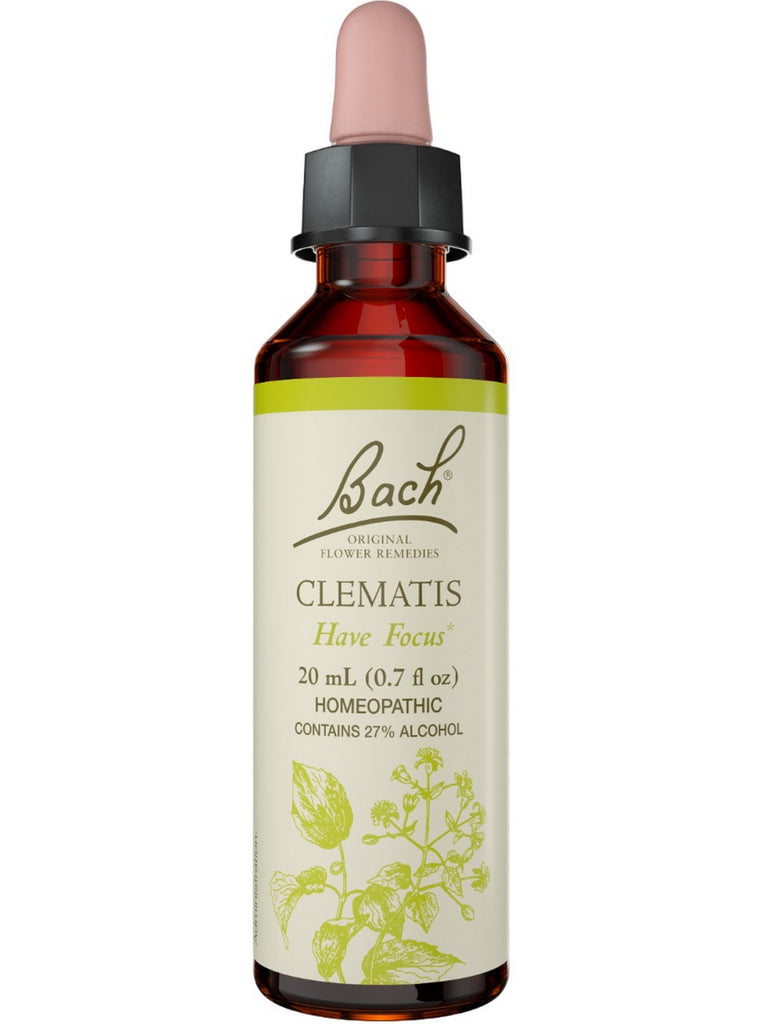 Bach Original Flower Essences, Clematis Flower Essence, 0.7 oz (20 ml)