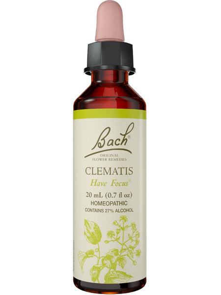 Bach Original Flower Essences, Clematis Flower Essence, 0.7 oz (20 ml)