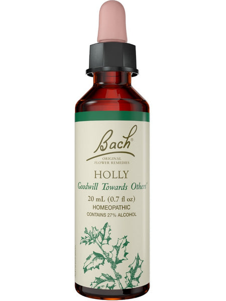 Bach Original Flower Essences, Holly Flower Essence, 0.7 oz (20 ml)