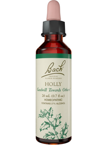 Bach Original Flower Essences, Holly Flower Essence, 0.7 oz (20 ml)