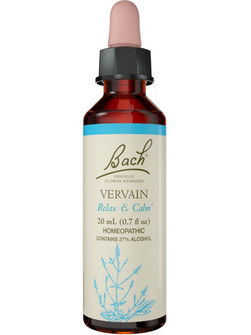 Bach Original Flower Essences, Vervain Flower Essence, 0.7 oz (20 ml)