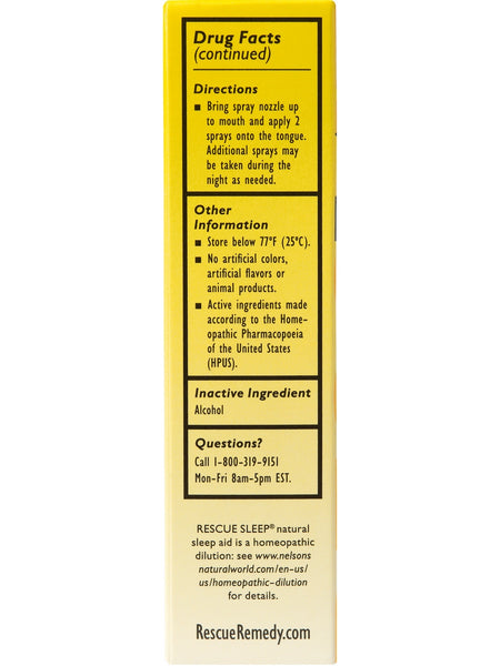 Bach Original Flower Essences, Rescue Sleep, 0.7 oz, 20 ml
