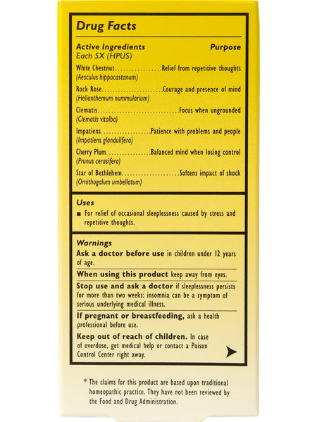 Bach Original Flower Essences, Rescue Sleep, 0.7 oz, 20 ml