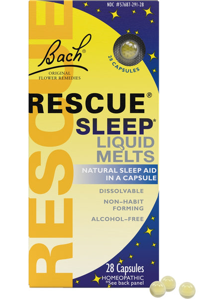 Bach Original Flower Essences, Rescue Sleep Liquid Melts, 28ct
