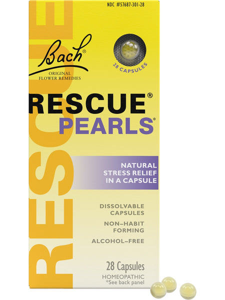 Bach Original Flower Essences, Rescue Pearls, 28ct