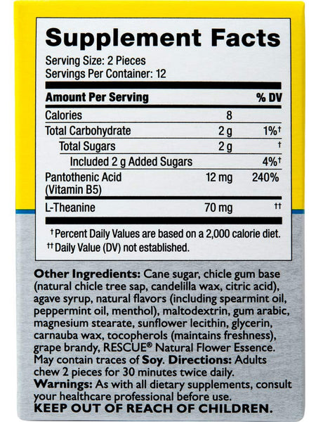 Bach Original Flower Essences, Rescue Plus Fresh, Fresh Mint Gum, Natural Flavor, 25 Pieces