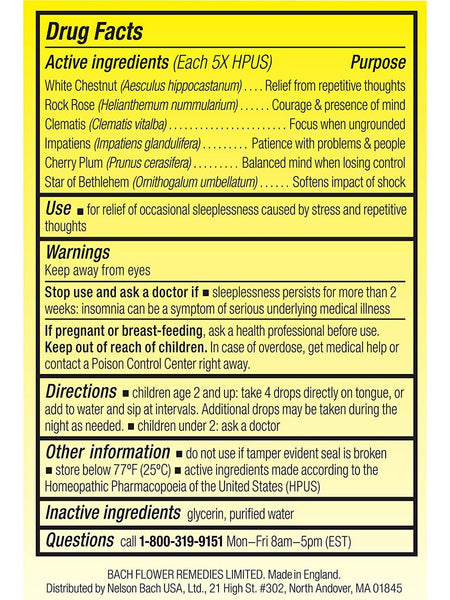 Bach Original Flower Essences, Rescue Sleep Kids Dropper, 0.35 fl oz