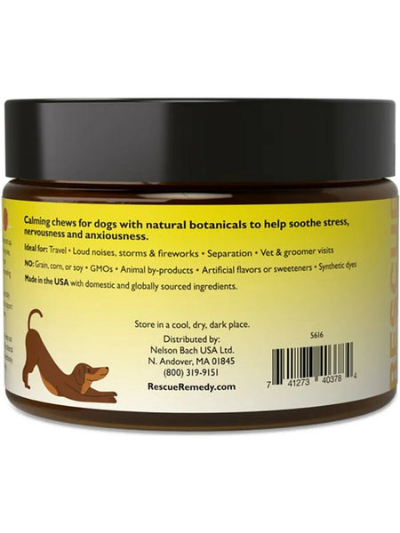 Bach Original Flower Essences, Rescue Calming Chews for Dogs, Peanut Butter and Apple, 60 Soft Chews