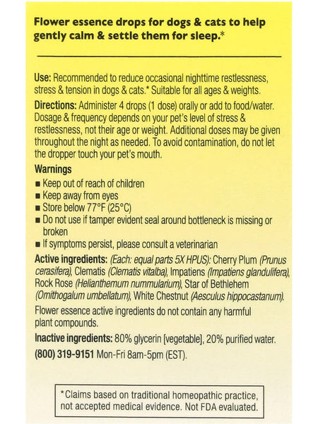 Bach Original Flower Essences, Rescue Pet Sleep Dropper, 10ml