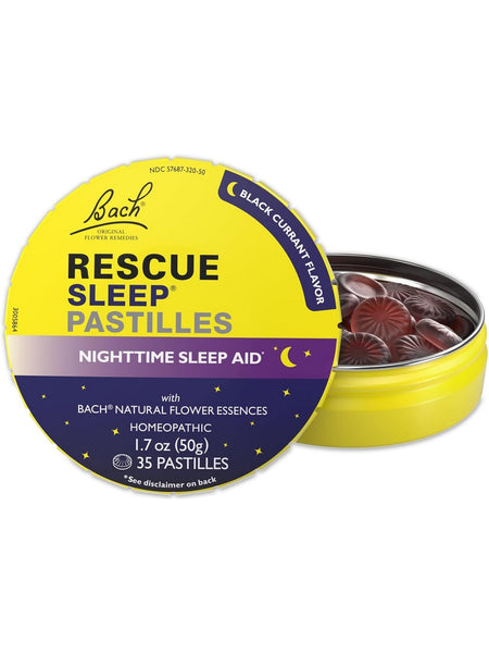 Bach Original Flower Essences, Rescue Sleep Pastilles, Black Currant, 1.7 oz