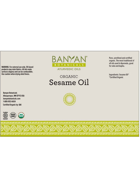 Banyan Botanicals, Sesame Oil, 128 fl oz
