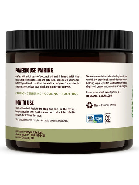 Banyan Botanicals, Brahmi Oil (Coconut Oil Base), 14.5 fl oz