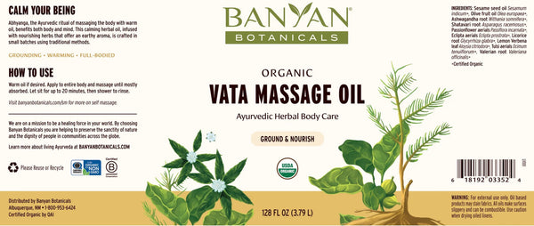 Banyan Botanicals, Vata Massage Oil, 128 fl oz