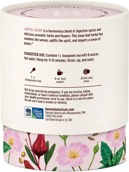 Banyan Botanicals, Joyful Heart™, CCF Tea With Hibiscus And Rose, 1.5 oz