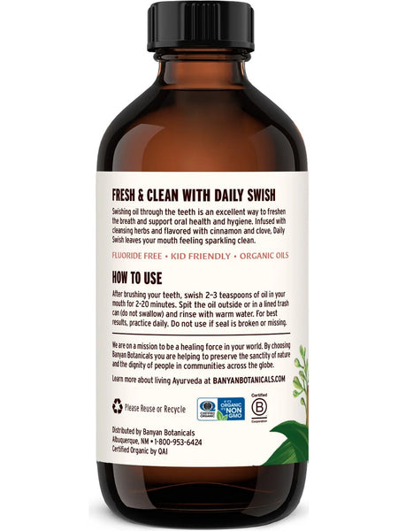 Banyan Botanicals, Daily Swish, Cinnamon, 8 fl oz