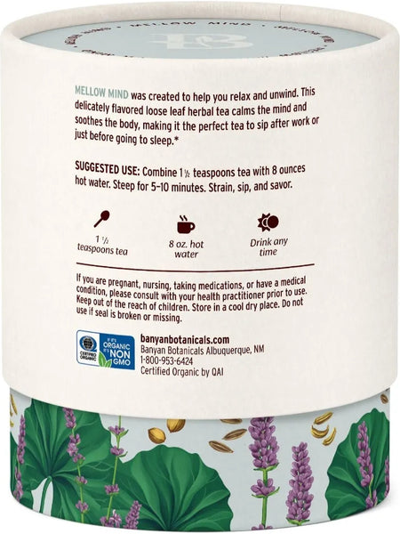 Banyan Botanicals, Mellow Mind™, CCF Tea With Chamomile And Brahmi, 1.5 oz