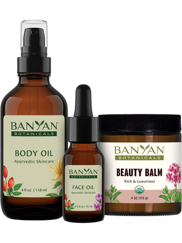 Banyan Botanicals, Glowing Face and Body Bundle