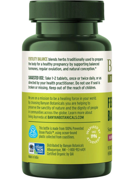Banyan Botanicals, Fertility Balance, 90 Tablets