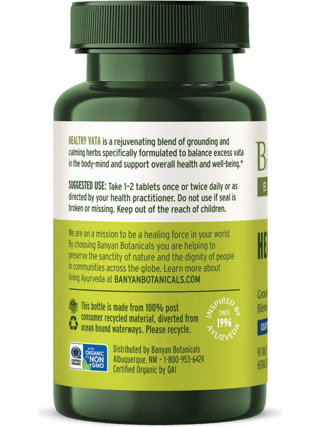 Banyan Botanicals, Healthy Vata, 90 ct