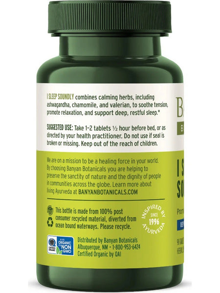 Banyan Botanicals, I Sleep Soundly, 90 ct