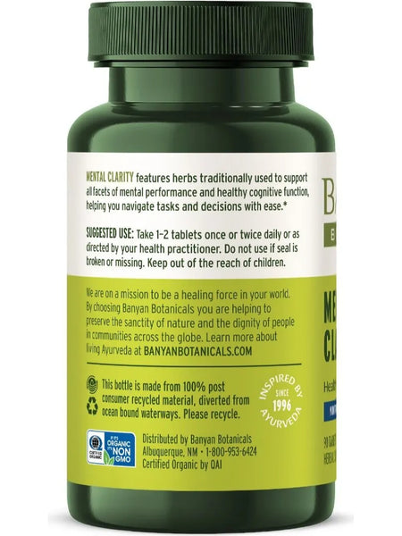 Banyan Botanicals, Mental Clarity, 90 ct