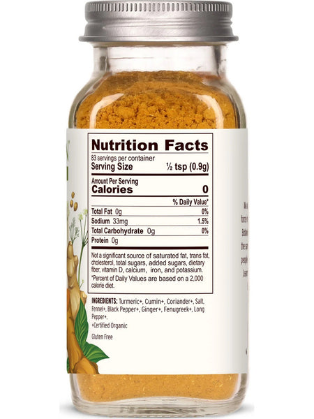 Banyan Botanicals, Turmeric Masala, spice jar