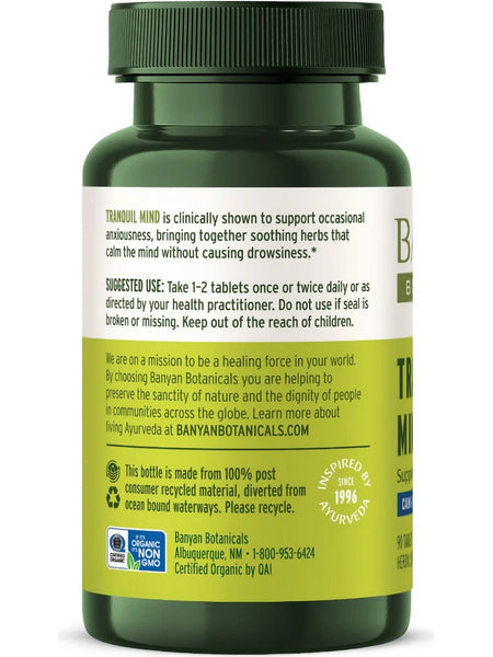 Banyan Botanicals, Tranquil Mind, 90 ct
