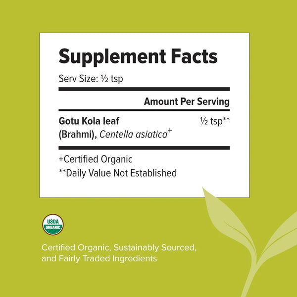 Banyan Botanicals, Brahmi Gotu Kola Powder, 1 lb