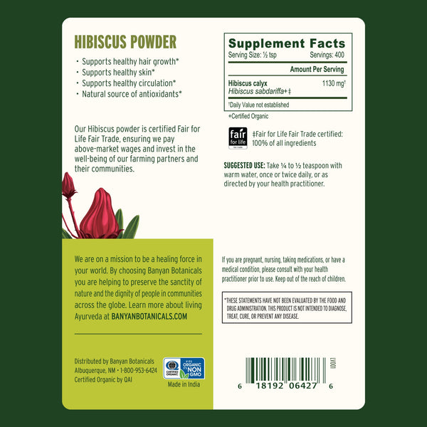 Banyan Botanicals, Hibiscus Powder, 1 lb
