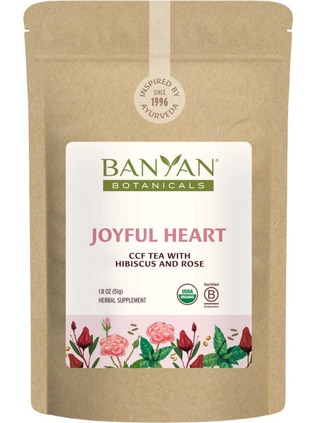 Banyan Botanicals, Joyful Heart Tea, CCG Tea with Hibiscus and Rose, 1.8 oz