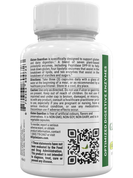 BIOptimizers, Gluten Guardian, 90 Veggie Caps