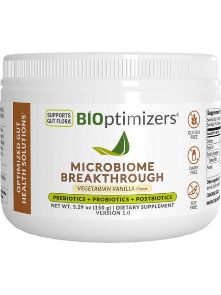BIOptimizers, Microbiome Breakthrough, Vanilla, 5.29 oz