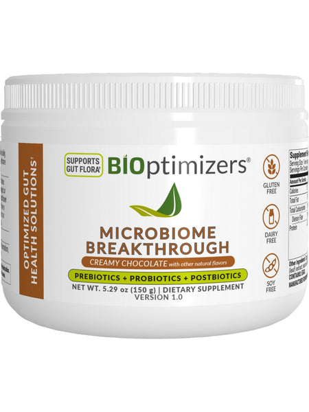 BIOptimizers, Microbiome Breakthrough, Chocolate, 5.29 oz