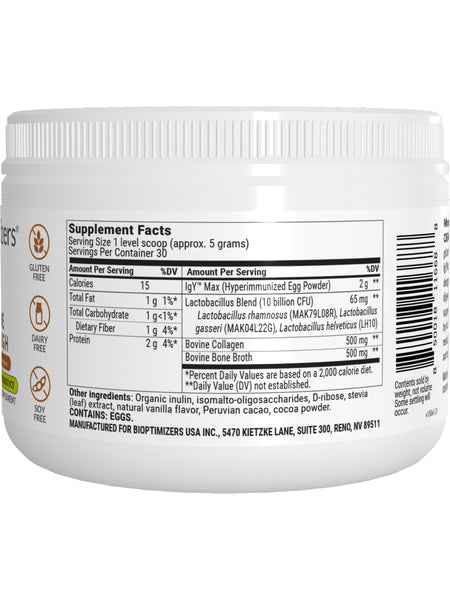 BIOptimizers, Microbiome Breakthrough, Chocolate, 5.29 oz