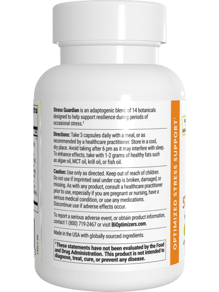 BIOptimizers, Stress Guardian, 45 Veggie Caps