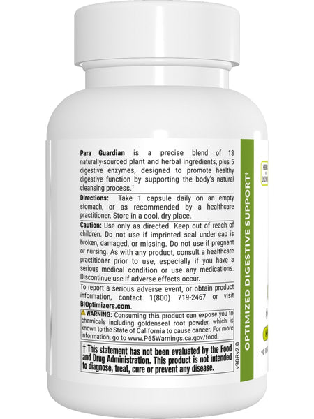 BIOptimizers, Para Guardian, 90 Veggie Caps