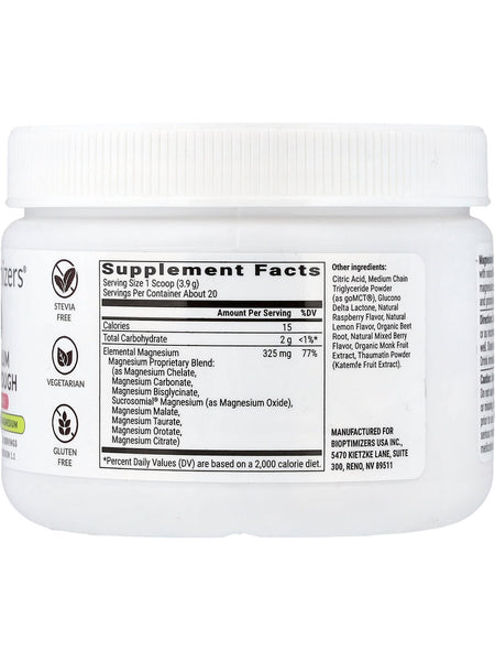 BIOptimizers, Magnesium Breakthrough, Raspberry-Lemonade, 2.75 oz