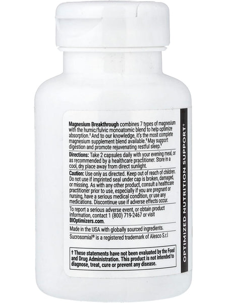 BIOptimizers, Magnesium Breakthrough, 50 Veggie Caps