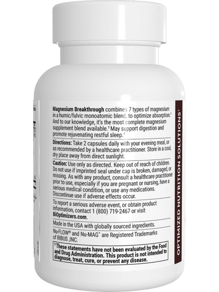 BIOptimizers, Magnesium Breakthrough, 50 Veggie Caps