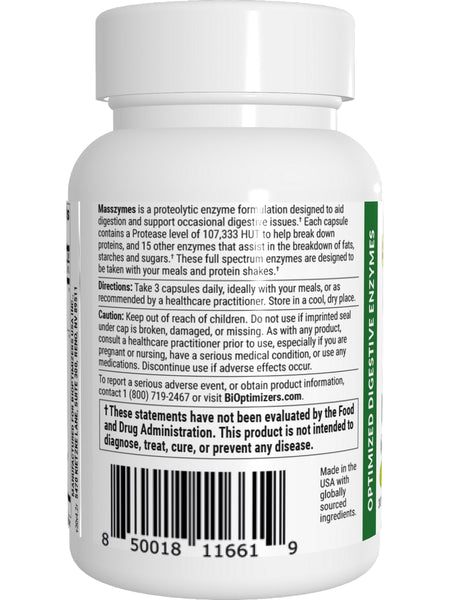 BIOptimizers, MassZymes, 30 Veggie Caps