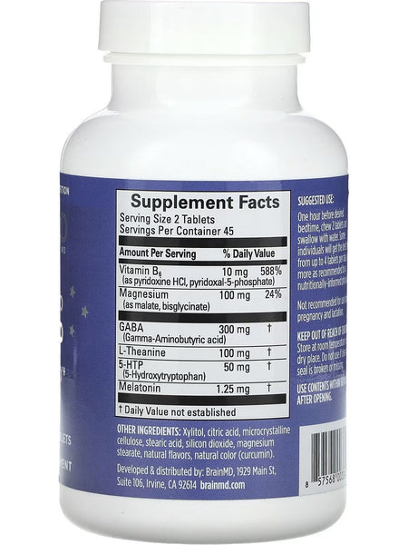 BrainMD, Put Me to Sleep Naturally, 90 Chewable Tablets