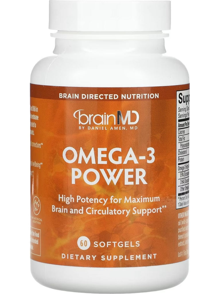 BrainMD, Omega-3 Power, 60 Softgels
