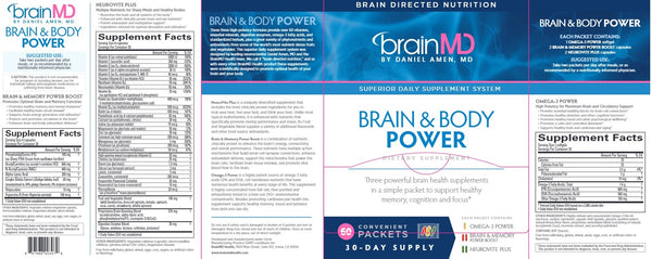 BrainMD, Brain and Body Power, 60 Convenient Packets